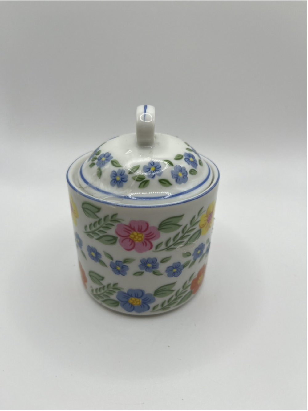 Gail Levites "ROMANCE" FOR TASTE SELLER SIGMA Jar w/ Lid Multi Floral Charming